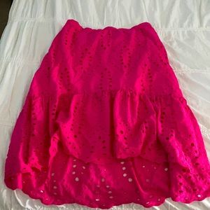 Banana Republic pink high low skirt 6p gorgeous!